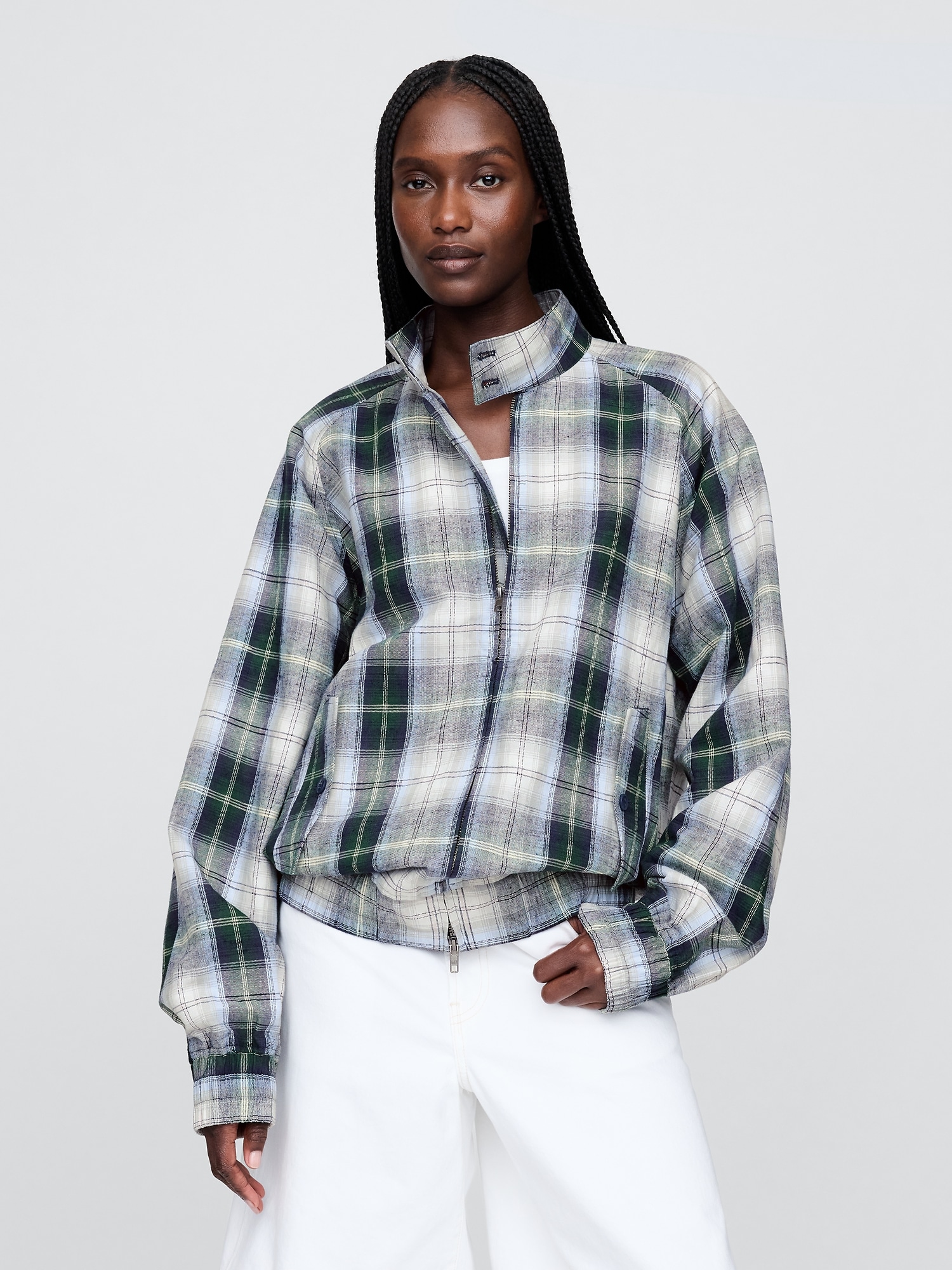 Gap × Malbon コットンリネン ボンバージャケット-5