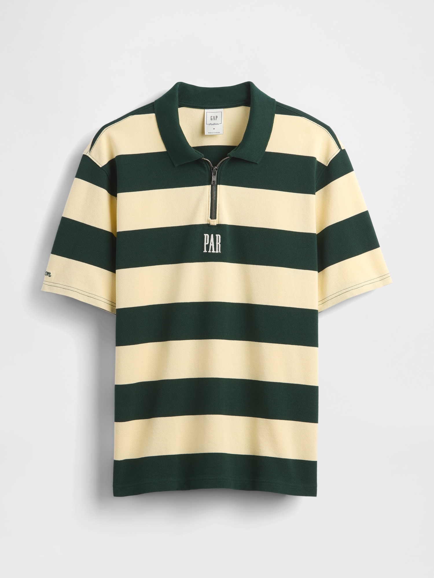 Gap × Malbon ロゴ ストライプ ポロシャツ-4