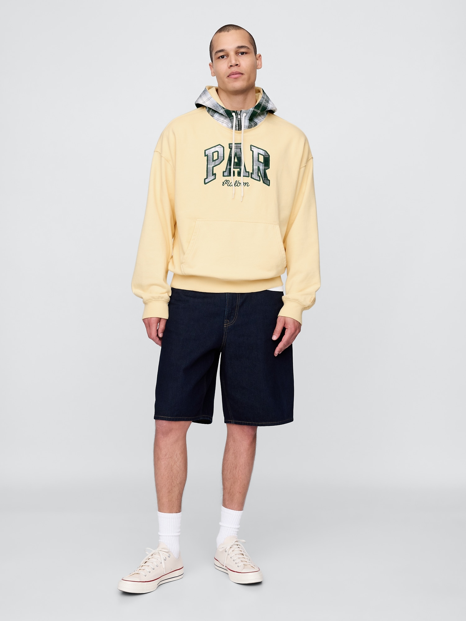 Gap × Malbon ヘビーウェイト フレンチテリー ロゴパーカー-2