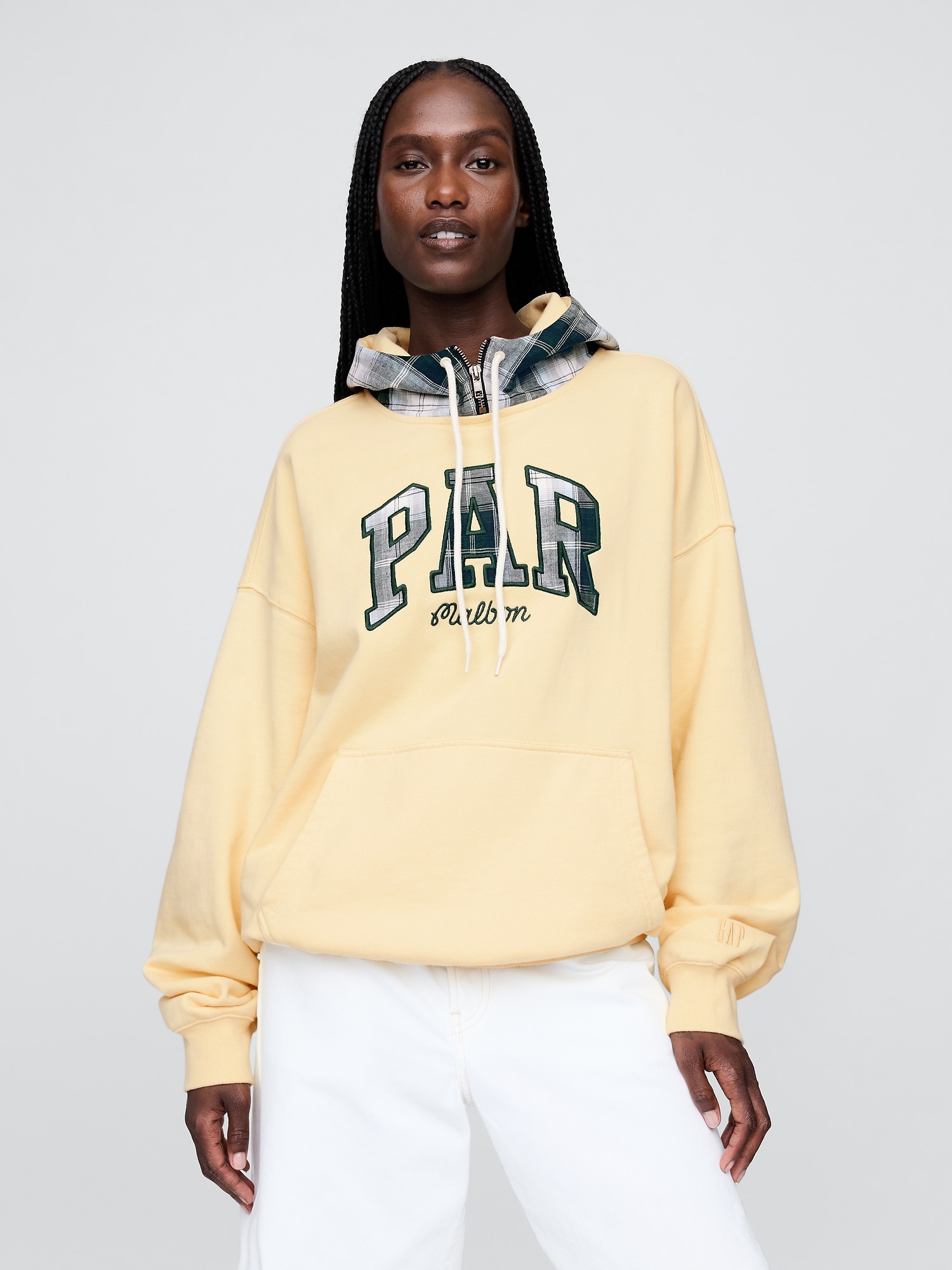 Gap × Malbon ヘビーウェイト フレンチテリー ロゴパーカー-7