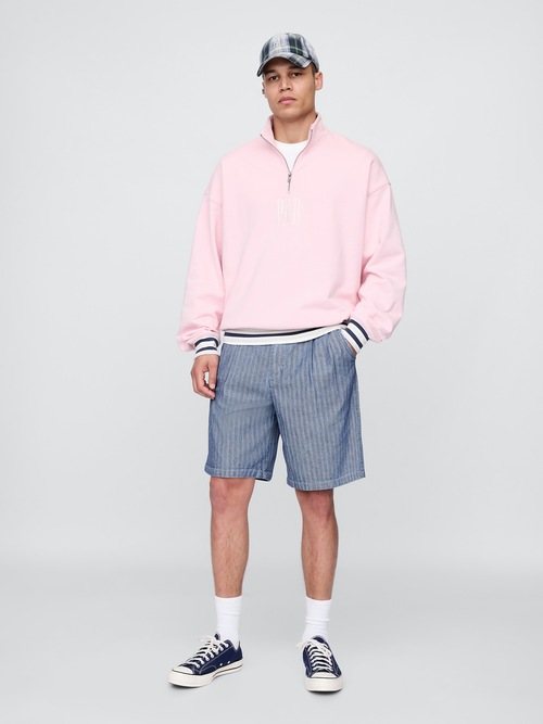 Gap × Malbon 9.5インチ プリーツ バギーショートパンツ