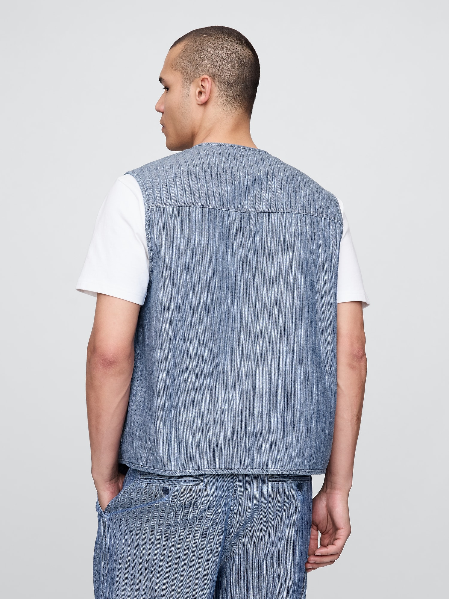 Gap × Malbon ヘリンボーン ユーティリティベスト-2