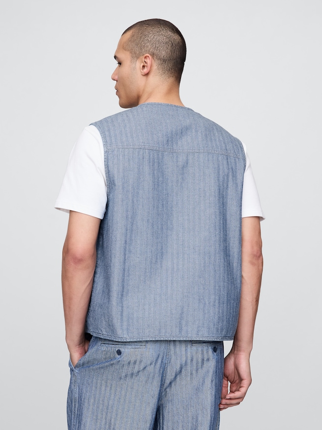 Gap &times; Malbon ヘリンボーン ユーティリティベスト-2