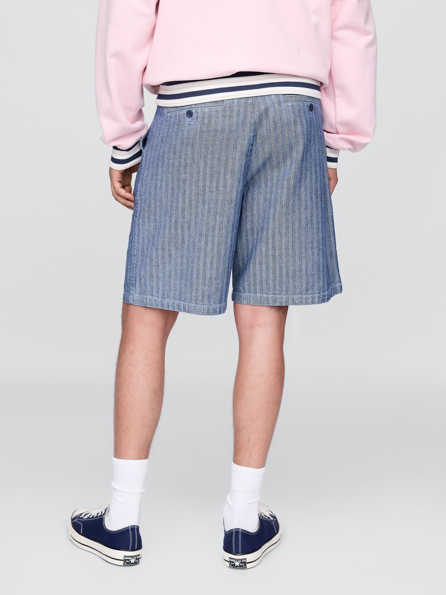 Gap × Malbon 9.5インチ プリーツ バギーショートパンツ-3