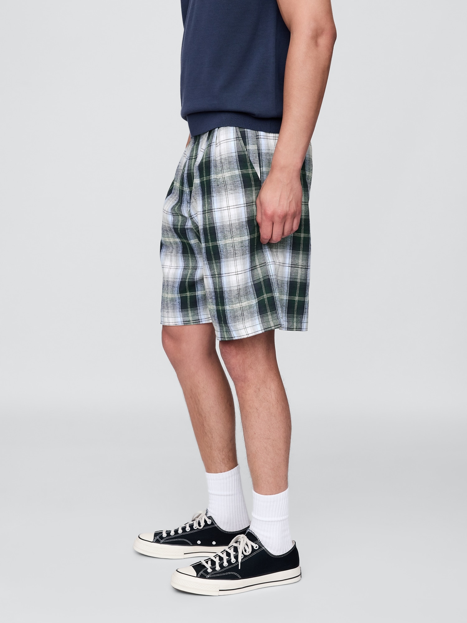Gap × Malbon 9.5インチ プリーツ バギーショートパンツ-2