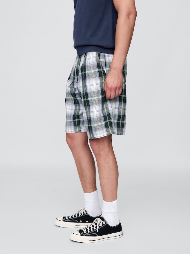 Gap × Malbon 9.5インチ プリーツ バギーショートパンツ-2