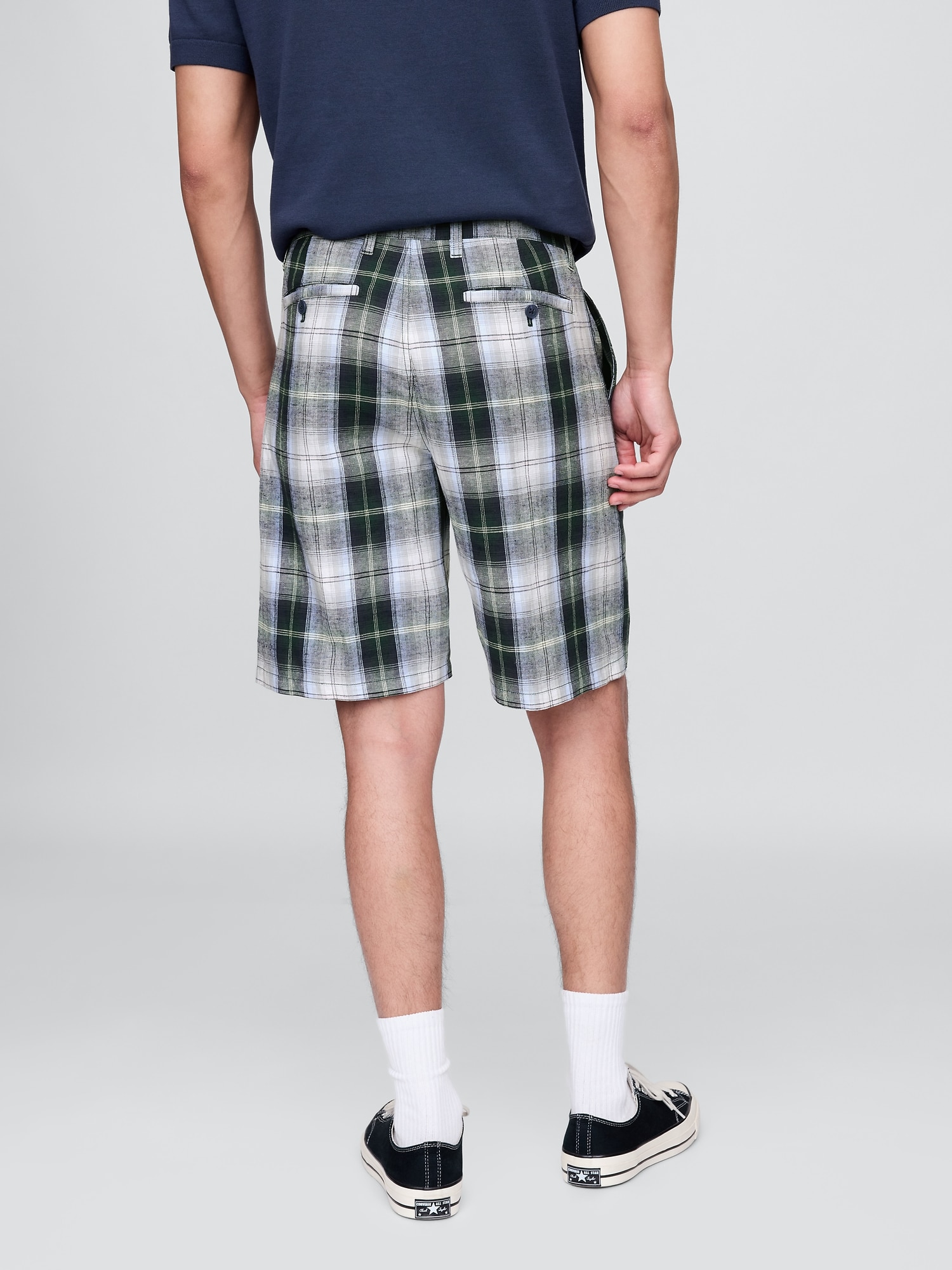 Gap × Malbon 9.5インチ プリーツ バギーショートパンツ-3