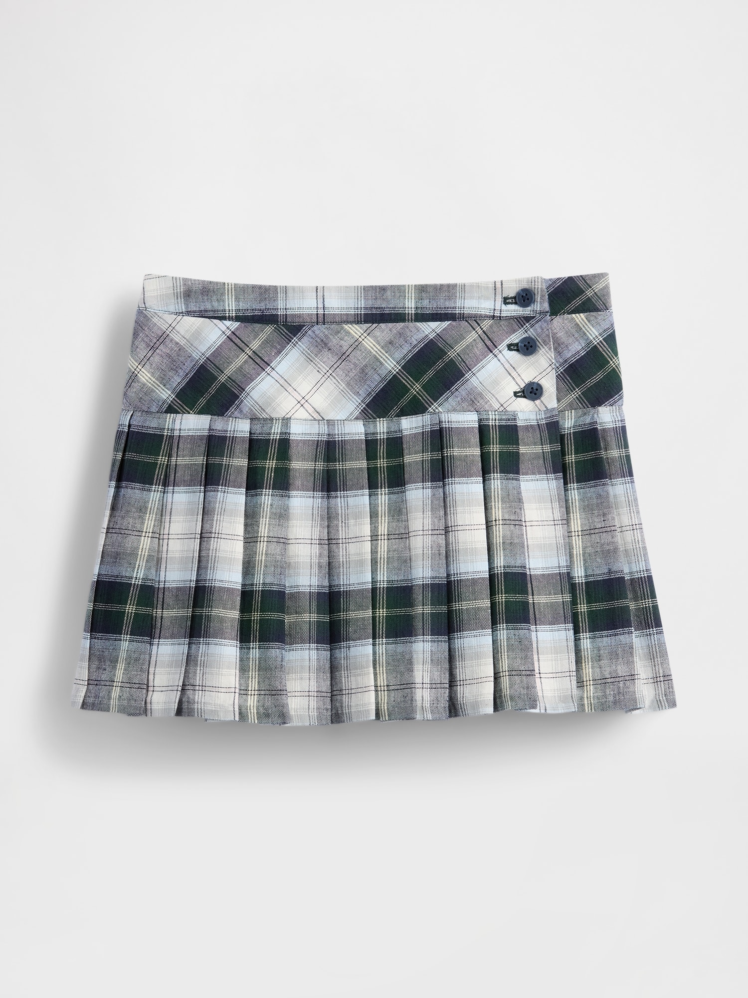 Gap × Malbon コットンリネン プレイド プリーツミニスカート・スコート-5