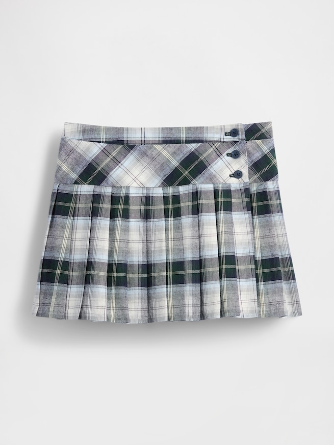 Gap × Malbon コットンリネン プレイド プリーツミニスカート・スコート-5