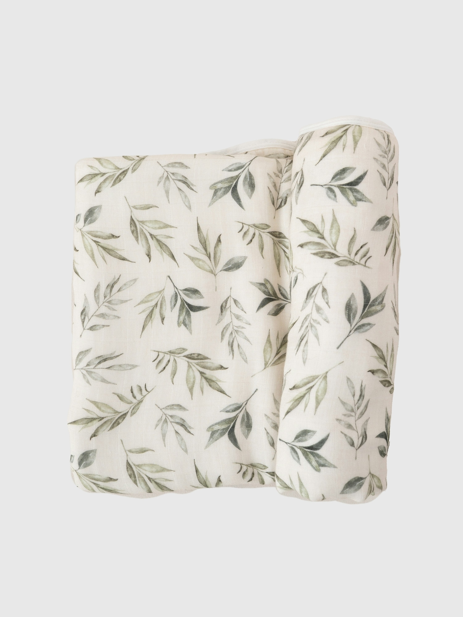 The Gilded Bird Linen Leaves Bamboo Baby Blanket