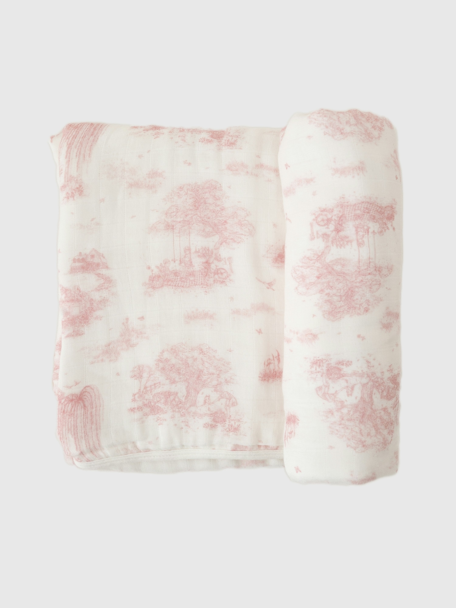 The Gilded Bird Spring Toile Bamboo Baby Blanket