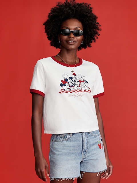 Old Navy x Disney© Graphic Cropped Ringer T-Shirt