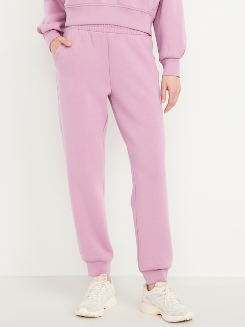 High-Waisted Bounce Fleece Jogger Sweatpants