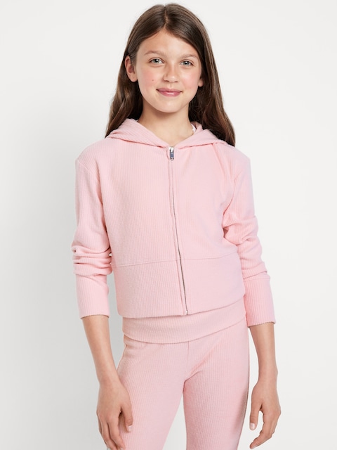 CozePlush 2-Way-Zip Hoodie for Girls