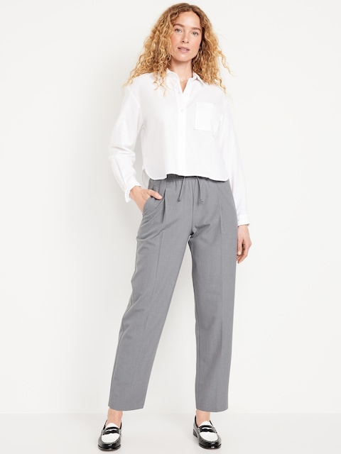 PANTALON BILLIE DROIT À TAILLE HAUTE LONGUEUR CHEVILLE