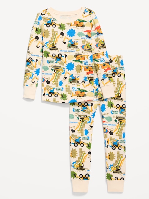 Printed Snug-Fit Pajama Set for Toddler & Baby