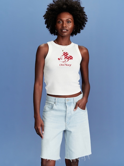 CAMISOLE MOULANTE À IMPRIMÉ DE DRAPEAU ET LOGO MICKEY MOUSE OLD NAVY X DISNEY ©