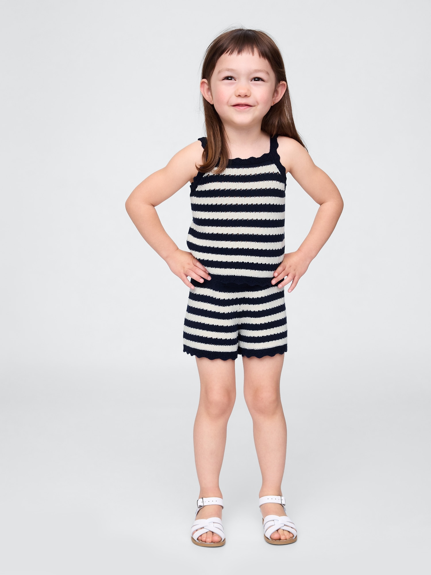 スカラップ クロシェ プルオンショートパンツ (幼児・ベビー)-0