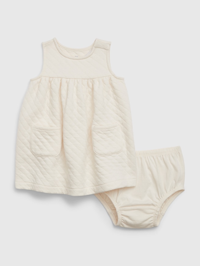 キルティング ジャンパースカートセット（ベビー）-0