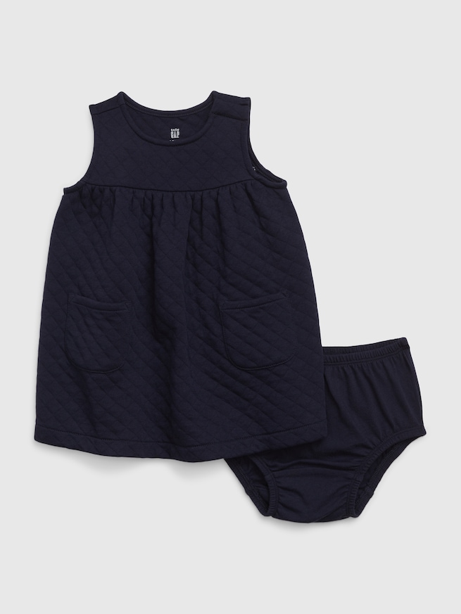 キルティング ジャンパースカートセット（ベビー）-0