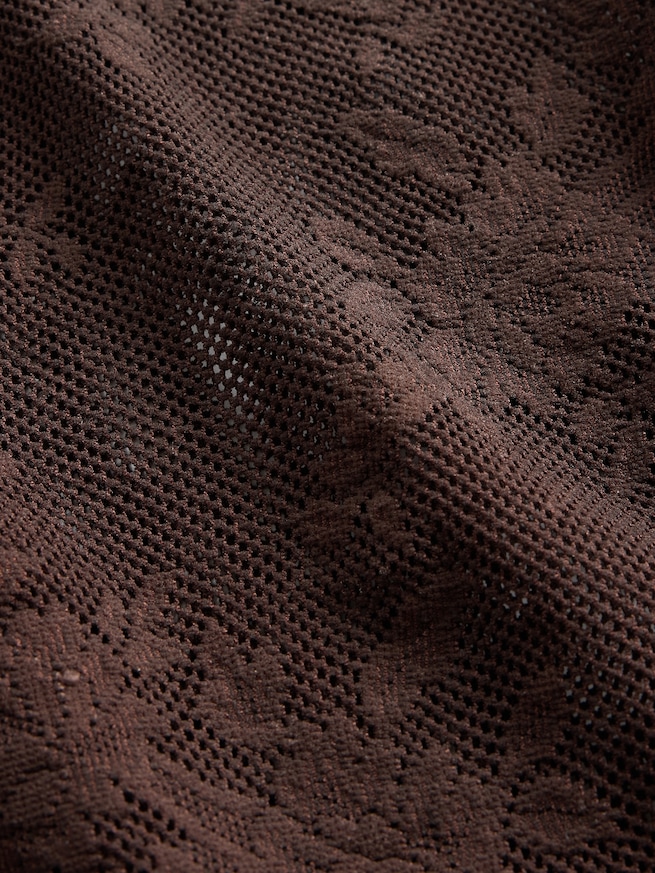 フローラル レース メッシュトップス-3