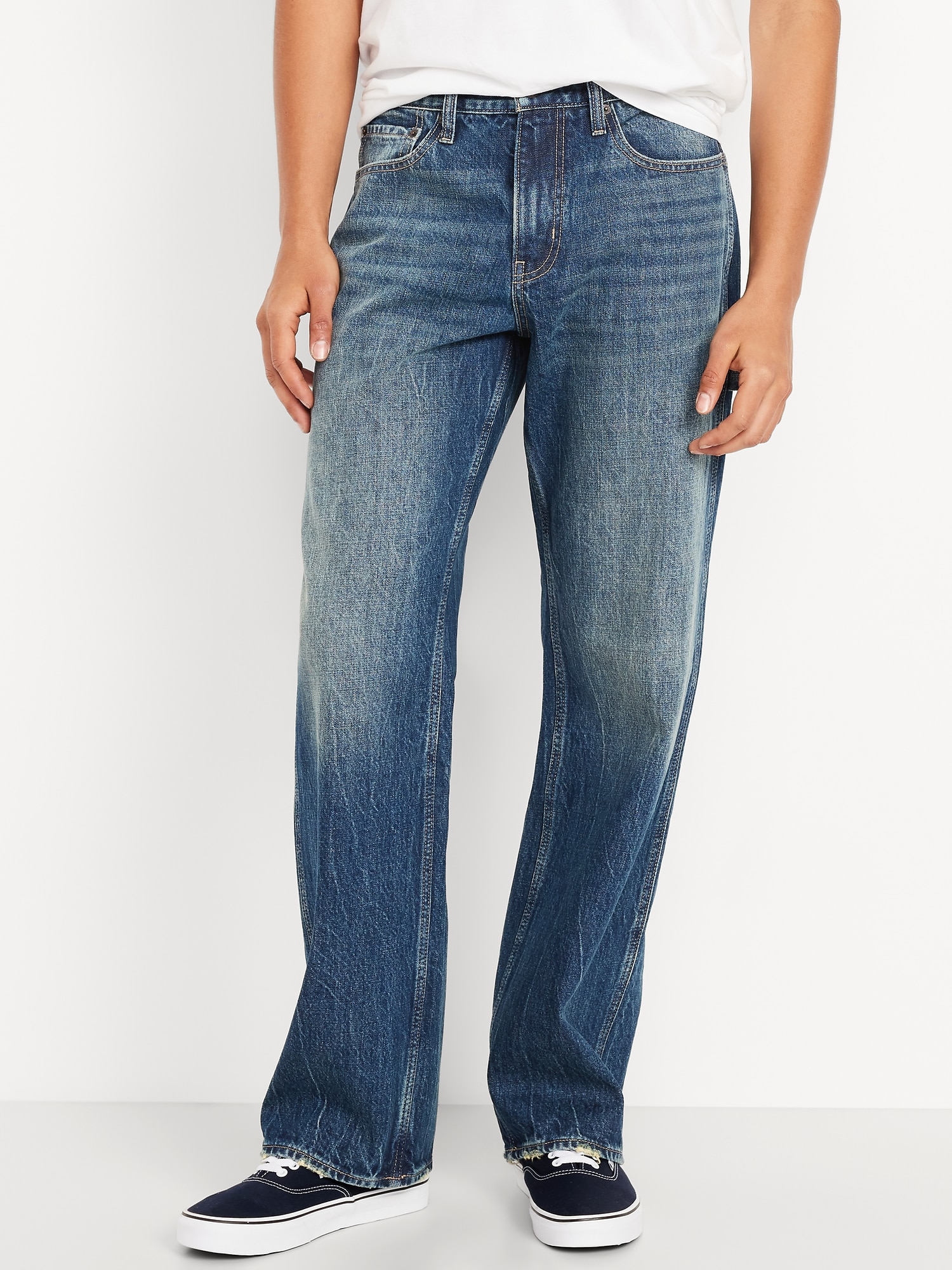JEAN COUPE MENUISIER GÉNÉREUSE ANNÉES 1990 EN DENIM NON-EXTENSIBLE