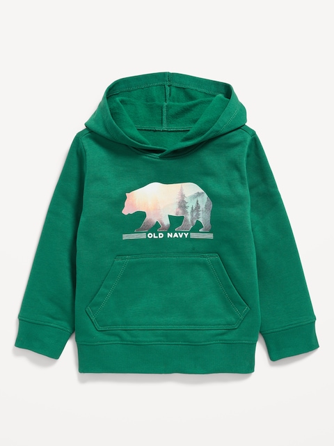 Logo-Graphic Fleece Pullover Hoodie for Toddler Boys