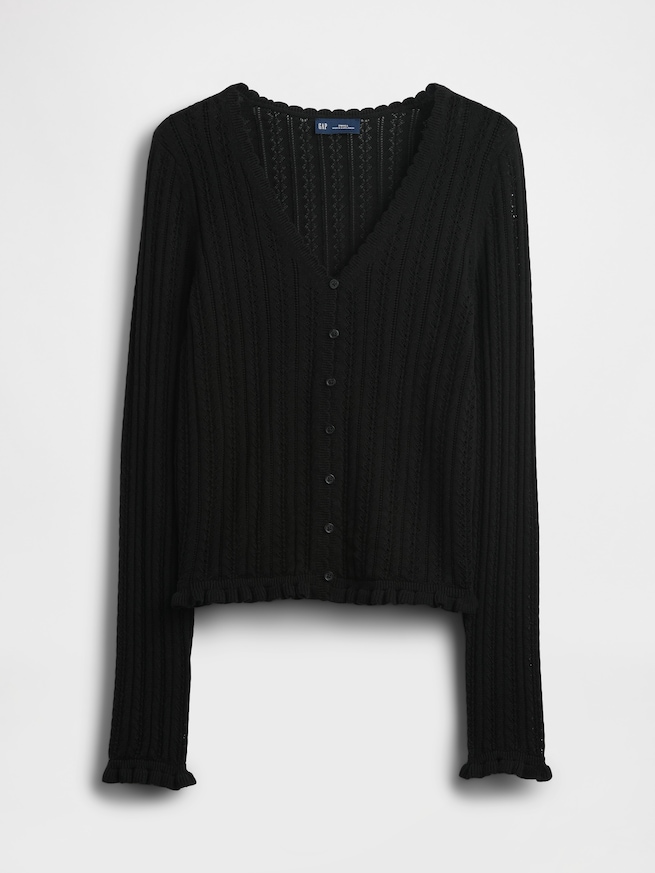 コットン100% ポインテールカーディガン-4