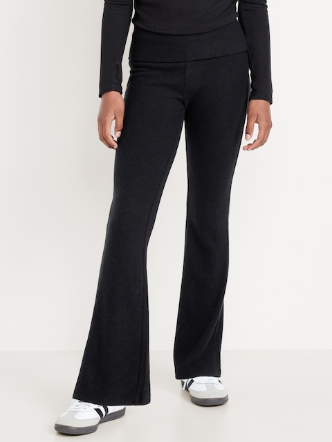 CozePlush Foldover Flare Leggings for Girls
