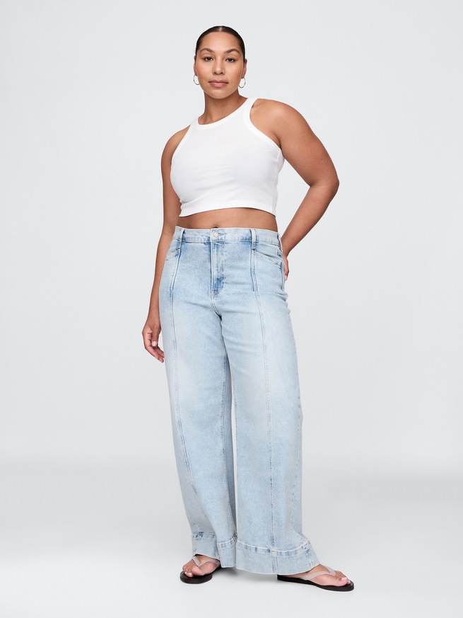 ハイライズ ストライド ワイド アンクルデニム-4