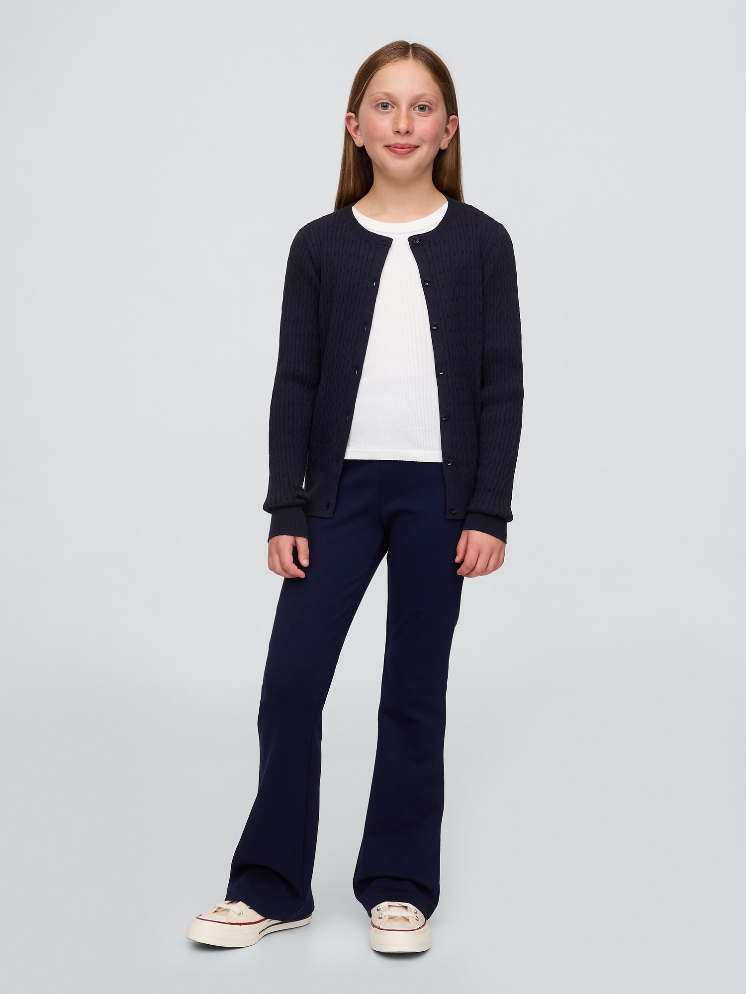 Kids Uniform Ponte Easy Flare Pants