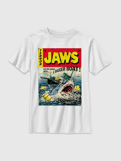 Jaws Pulp Attack Comic Gender-Neutral Graphic T-Shirt for Kids