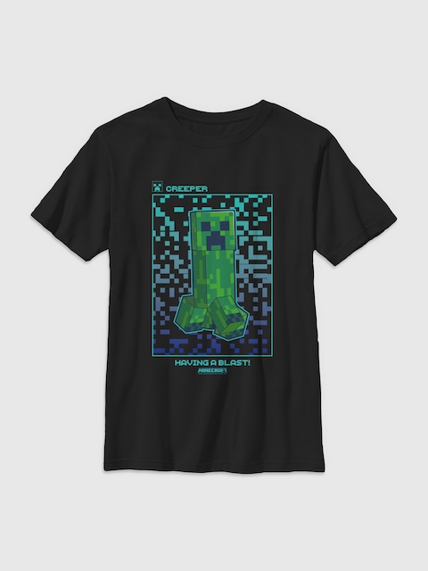 Minecraft Mine Pixel Creep Gender-Neutral Graphic T-Shirt for Kids