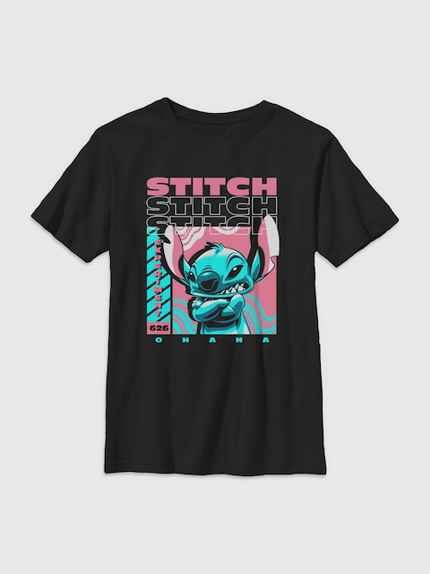 Lilo Stitch Boxed Stitch Gender-Neutral Graphic T-Shirt for Kids