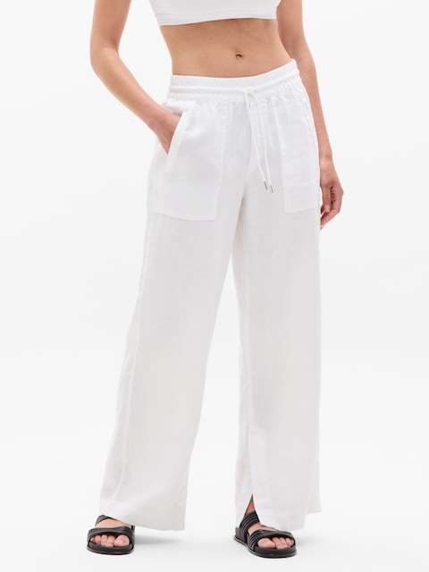 Retreat Linen High Rise Wide Leg Pant