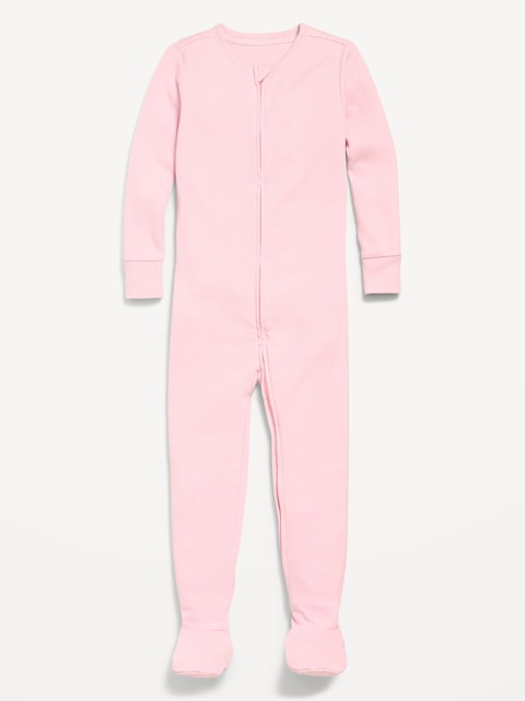 Snug-Fit 2-Way-Zip Ribbed Pajama One-Piece for Toddler & Baby