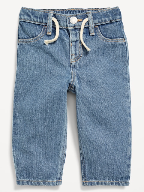 Drawstring Barrel-Leg Jeans for Baby