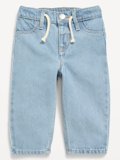 Drawstring Barrel-Leg Jeans for Baby