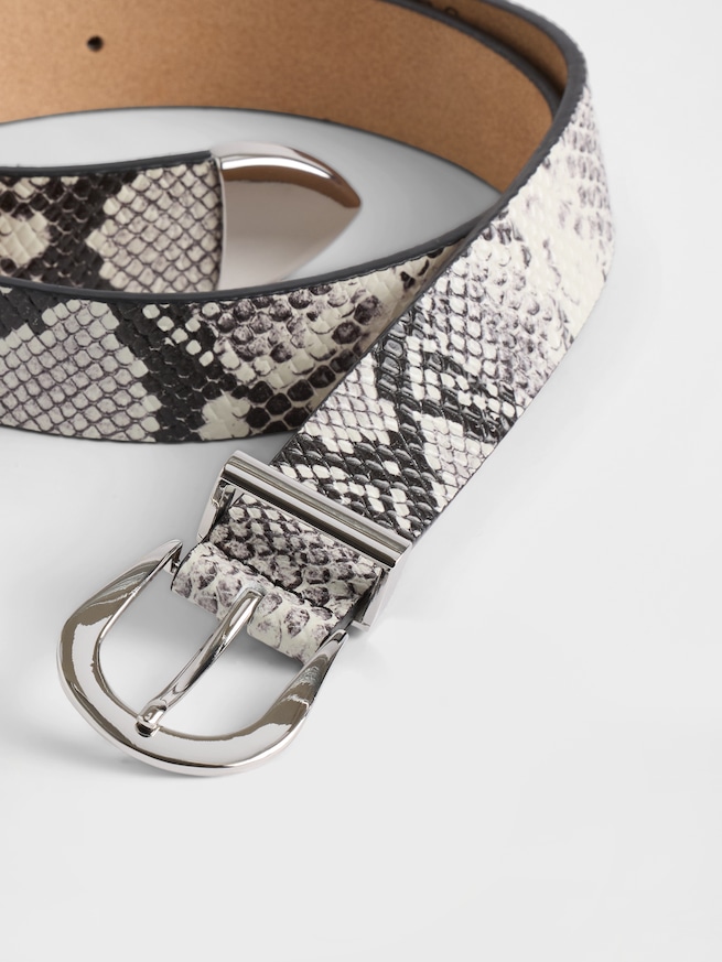 レザースネーク プリントベルト-3
