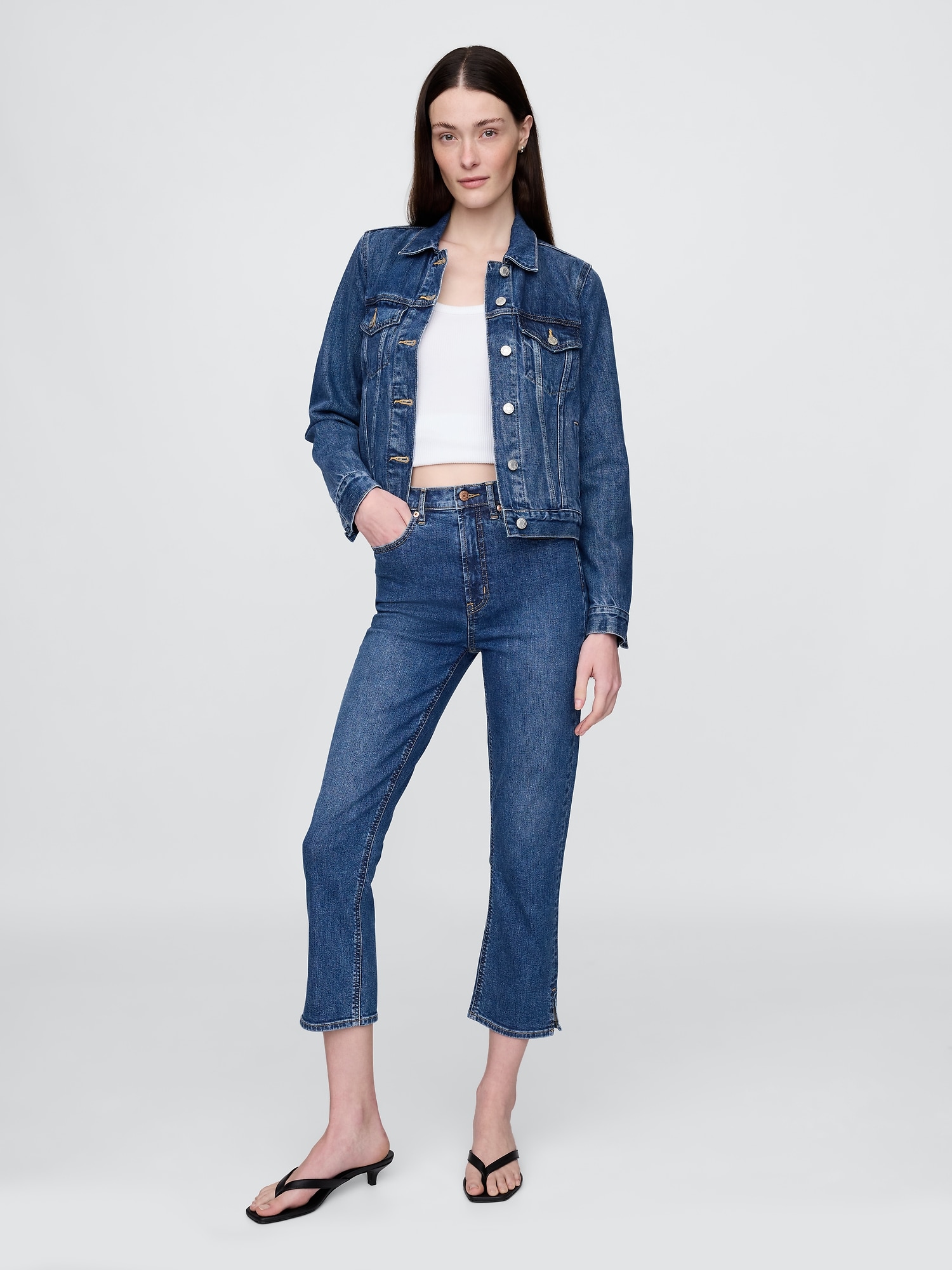 High Rise Capri Jeans