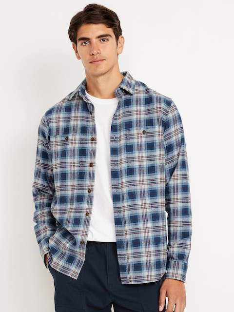 CHEMISE À CARREAUX EN FLANELLE AVEC POCHE
