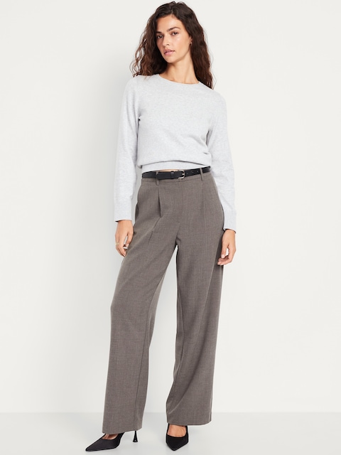 Extra High-Waisted Taylor Wide-Leg Trouser Pants