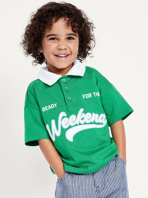 Short-Sleeve Jersey-Knit Polo Shirt for Toddler Boys
