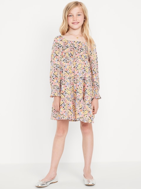 Long-Sleeve Fit and Flare Dress for Girls
