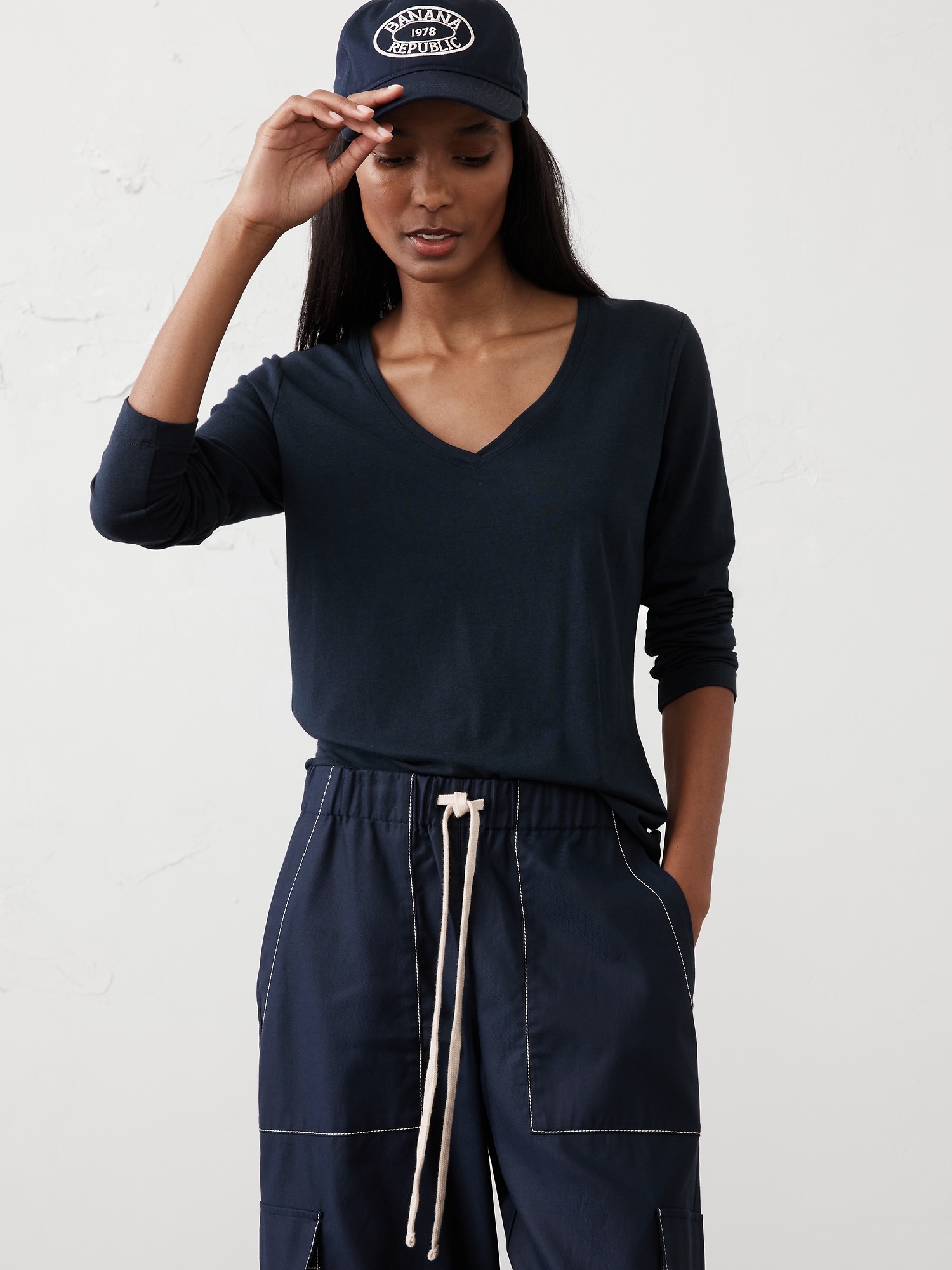 Timeless Long-Sleeve V-Neck T-Shirt