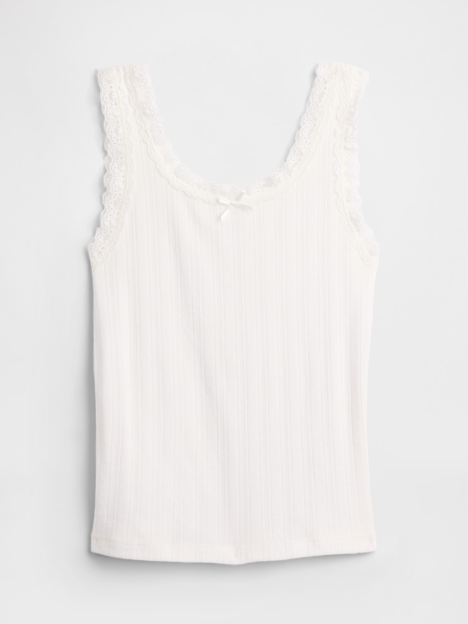 Kids Pointelle Sweater Tank Top