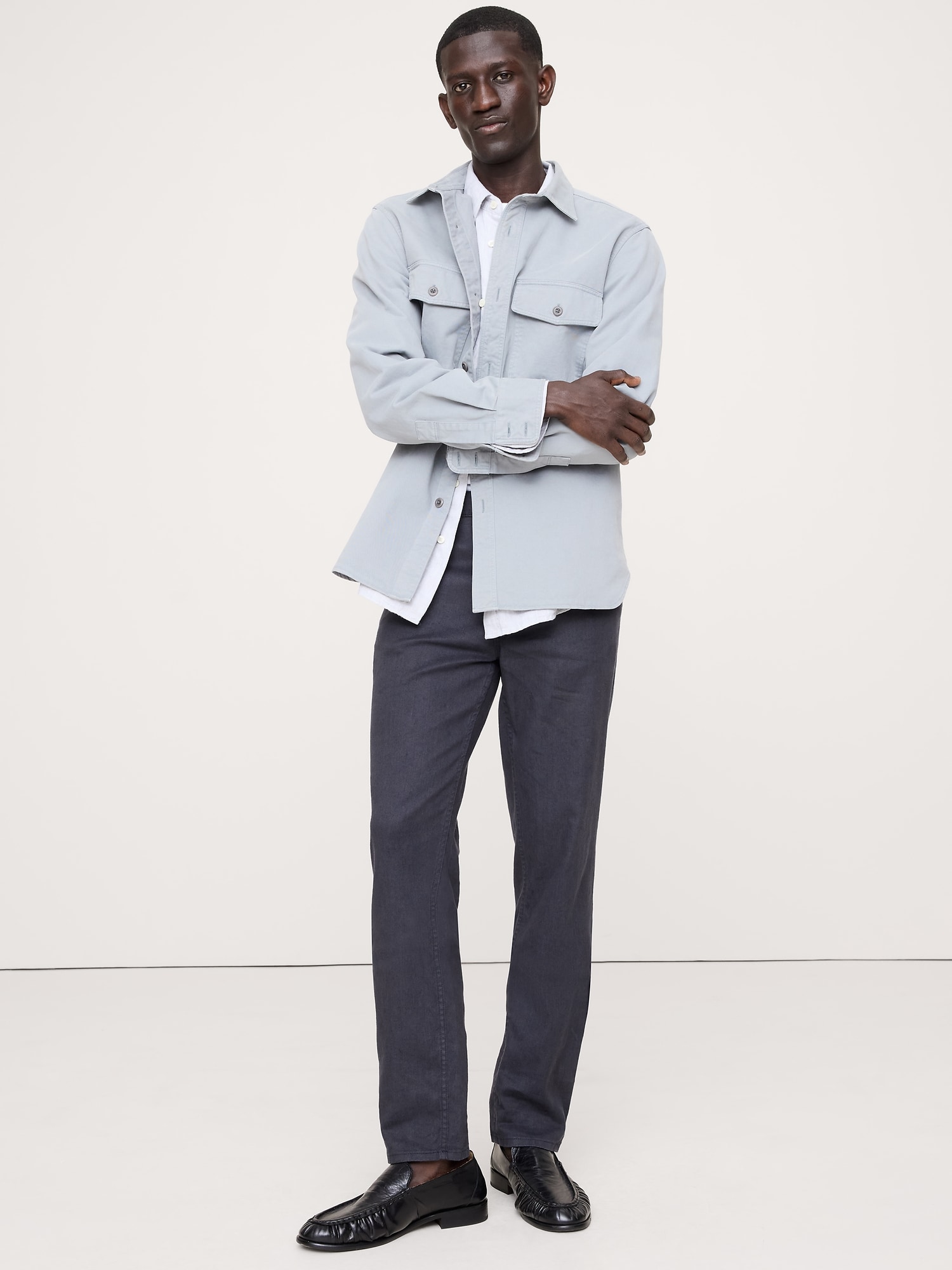 Slim Linen-Cotton Traveler Pant