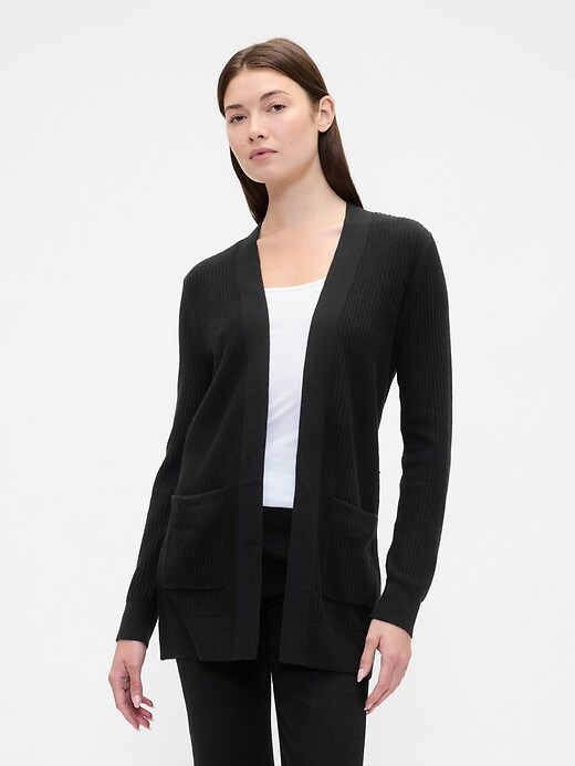 Relaxed Shaker-Stitch Open-Front Cardigan | Gap Factory