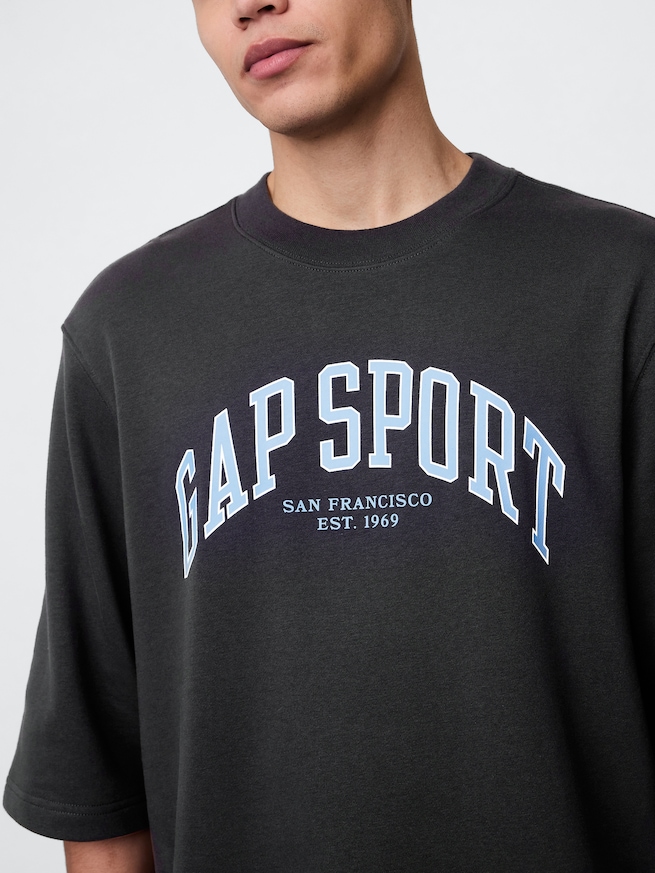 オーバーサイズ GAPグラフィック フレンチテリー クルーネックスウェット-3
