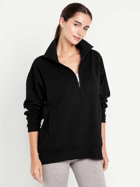 Dynamic Fleece Half-Zip Tunic Sweatshirt